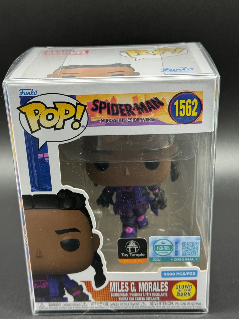 Funko Pop! Miles G. Morales Glows #1562 Toy Temple